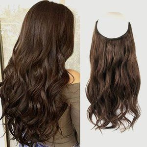 20 Inch Dark Brown Invisible Line Hair Extensions Halo Hair Dark Brown New